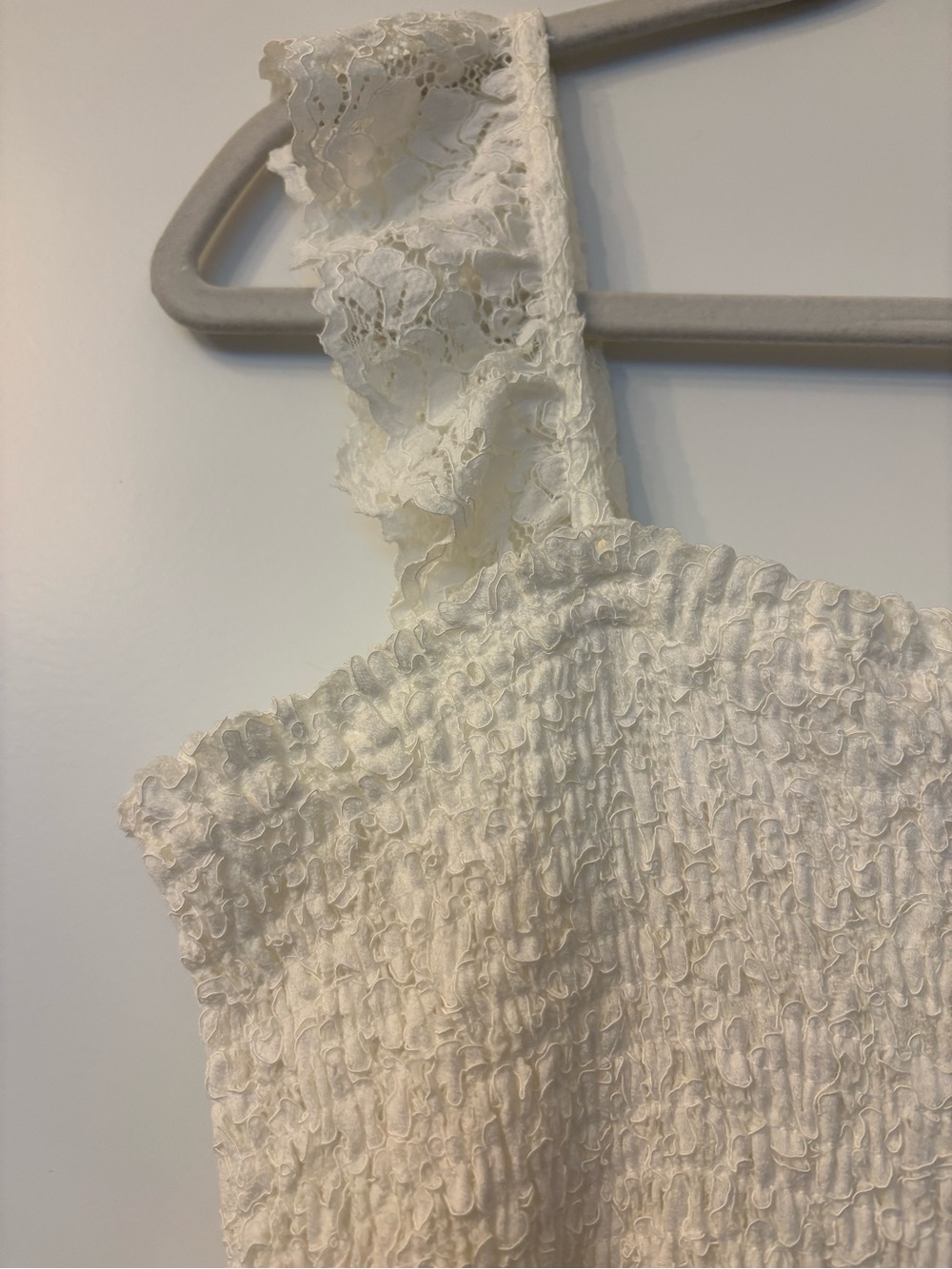 NEW Maeve $148 by Anthropologie Anastasi Smocked Lace Midi Dress sz Med - Picture 6 of 8